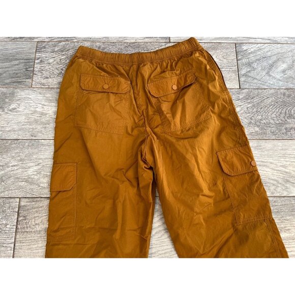 Good American Essential Cargo Pants Jogger size 1 Small Nylon Brown Shine - Picture 5 of 12